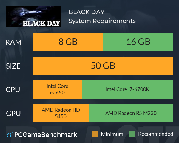 BLACK DAY System Requirements PC Graph - Can I Run BLACK DAY BLACK DAY System Requirements PC Graph - Can I Run BLACK DAY