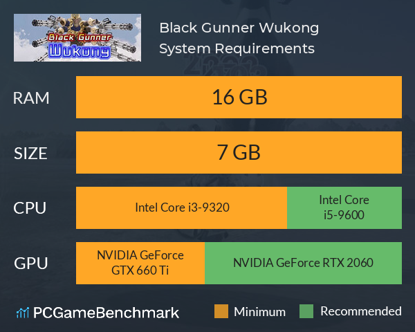 Black Gunner Wukong System Requirements PC Graph - Can I Run Black Gunner Wukong Black Gunner Wukong System Requirements PC Graph - Can I Run Black Gunner Wukong