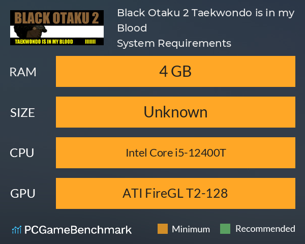 Black Otaku 2: Taekwondo is in my Blood System Requirements PC Graph - Can I Run Black Otaku 2: Taekwondo is in my Blood Black Otaku 2: Taekwondo is in my Blood System Requirements PC Graph - Can I Run Black Otaku 2: Taekwondo is in my Blood