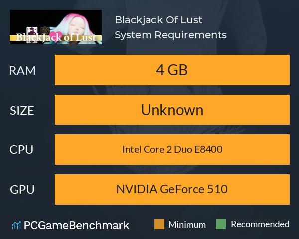 Blackjack Of Lust System Requirements PC Graph - Can I Run Blackjack Of Lust Blackjack Of Lust System Requirements PC Graph - Can I Run Blackjack Of Lust