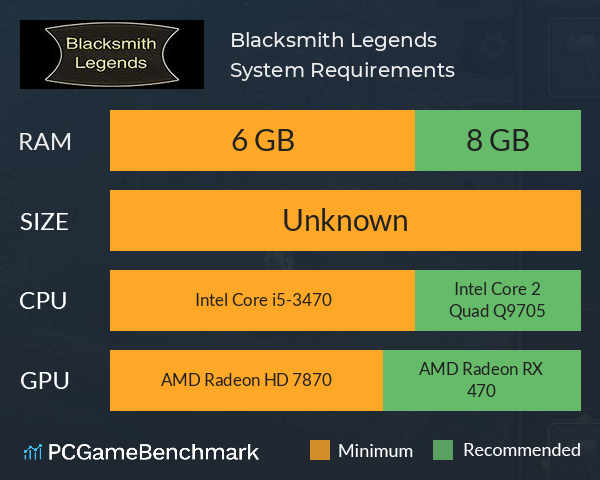 Blacksmith Legends System Requirements PC Graph - Can I Run Blacksmith Legends Blacksmith Legends System Requirements PC Graph - Can I Run Blacksmith Legends