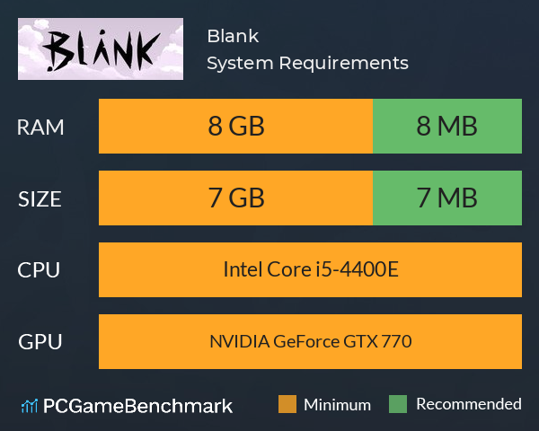 Blank System Requirements PC Graph - Can I Run Blank