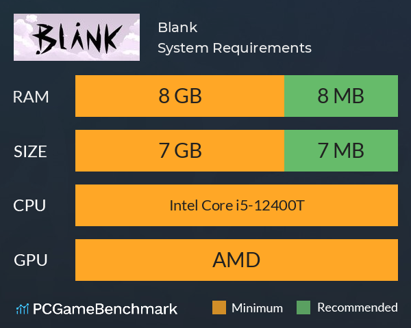 Blank System Requirements PC Graph - Can I Run Blank