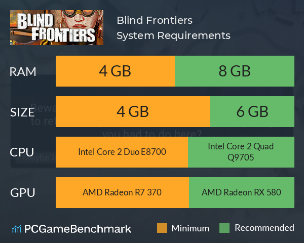 Blind Frontiers System Requirements PC Graph - Can I Run Blind Frontiers Blind Frontiers System Requirements PC Graph - Can I Run Blind Frontiers