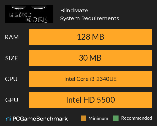 BlindMaze System Requirements PC Graph - Can I Run BlindMaze BlindMaze System Requirements PC Graph - Can I Run BlindMaze