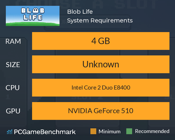 Blob Life System Requirements PC Graph - Can I Run Blob Life Blob Life System Requirements PC Graph - Can I Run Blob Life