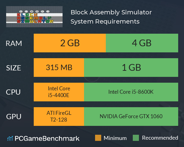 Block Assembly Simulator System Requirements PC Graph - Can I Run Block Assembly Simulator Block Assembly Simulator System Requirements PC Graph - Can I Run Block Assembly Simulator