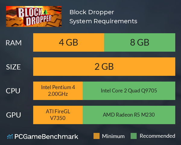Block Dropper System Requirements PC Graph - Can I Run Block Dropper