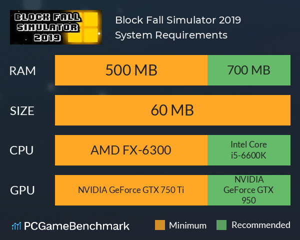 Block Fall Simulator 2019 System Requirements PC Graph - Can I Run Block Fall Simulator 2019