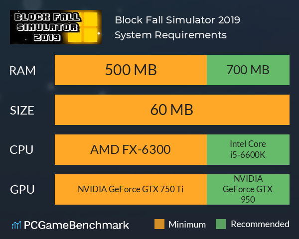 Block Fall Simulator 2019 System Requirements PC Graph - Can I Run Block Fall Simulator 2019 Block Fall Simulator 2019 System Requirements PC Graph - Can I Run Block Fall Simulator 2019