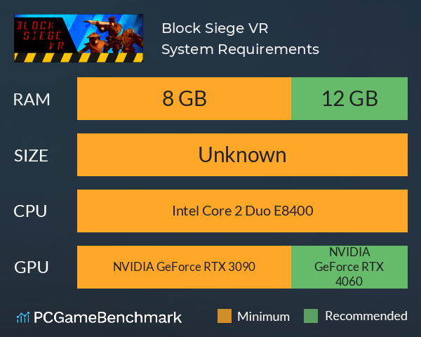 Block Siege VR System Requirements PC Graph - Can I Run Block Siege VR Block Siege VR System Requirements PC Graph - Can I Run Block Siege VR