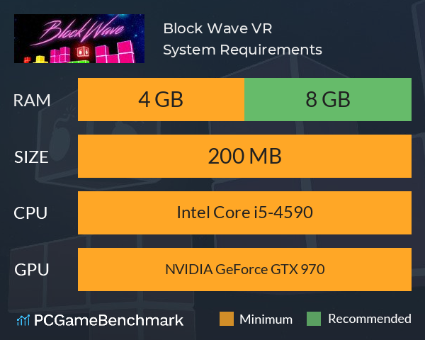 Block Wave VR System Requirements PC Graph - Can I Run Block Wave VR