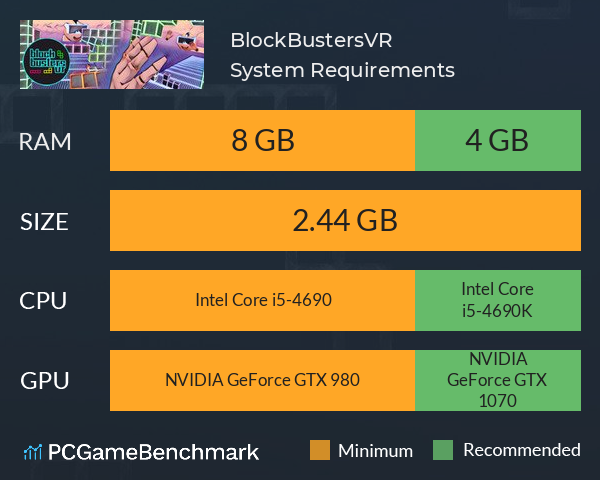 BlockBustersVR System Requirements PC Graph - Can I Run BlockBustersVR BlockBustersVR System Requirements PC Graph - Can I Run BlockBustersVR