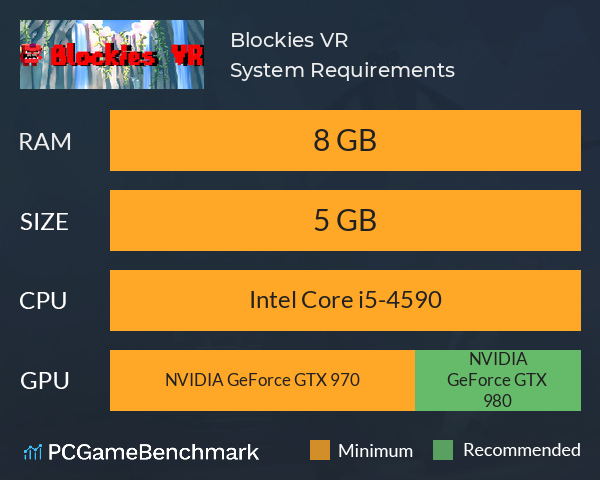 Blockies VR System Requirements PC Graph - Can I Run Blockies VR