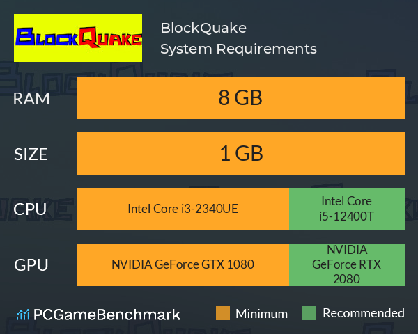 BlockQuake System Requirements PC Graph - Can I Run BlockQuake BlockQuake System Requirements PC Graph - Can I Run BlockQuake