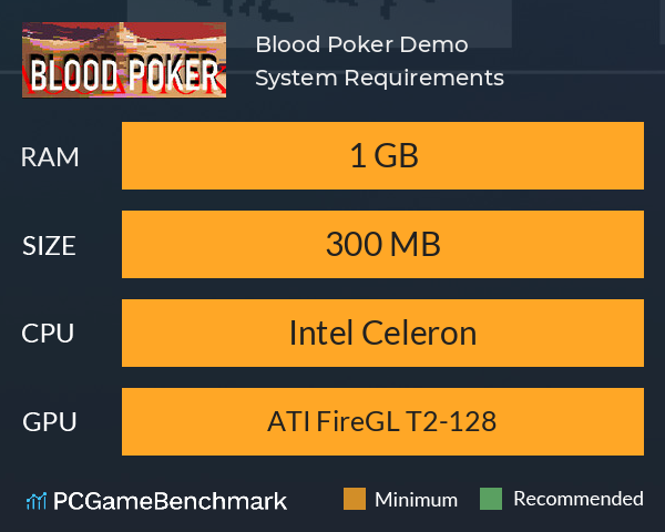 Blood Poker Demo System Requirements PC Graph - Can I Run Blood Poker Demo Blood Poker Demo System Requirements PC Graph - Can I Run Blood Poker Demo