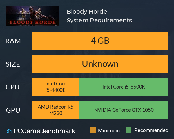 Bloody Horde System Requirements PC Graph - Can I Run Bloody Horde Bloody Horde System Requirements PC Graph - Can I Run Bloody Horde