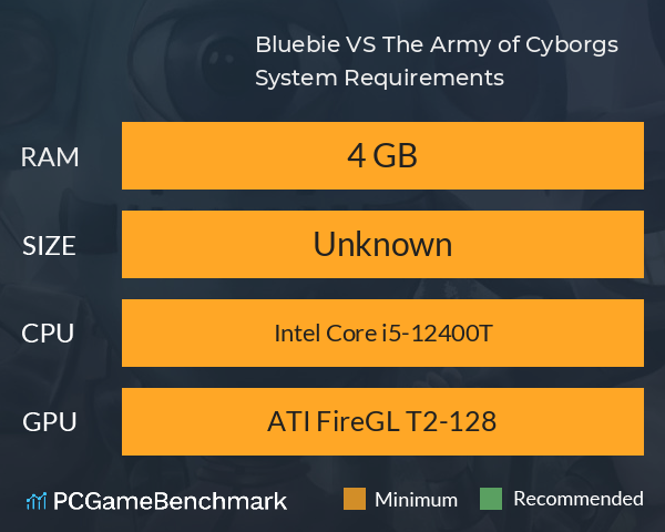 Bluebie VS The Army of Cyborgs System Requirements PC Graph - Can I Run Bluebie VS The Army of Cyborgs Bluebie VS The Army of Cyborgs System Requirements PC Graph - Can I Run Bluebie VS The Army of Cyborgs