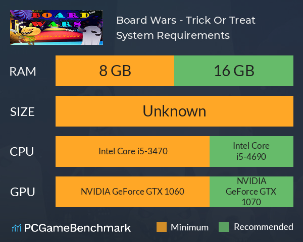 Board Wars - Trick Or Treat System Requirements PC Graph - Can I Run Board Wars - Trick Or Treat Board Wars - Trick Or Treat System Requirements PC Graph - Can I Run Board Wars - Trick Or Treat