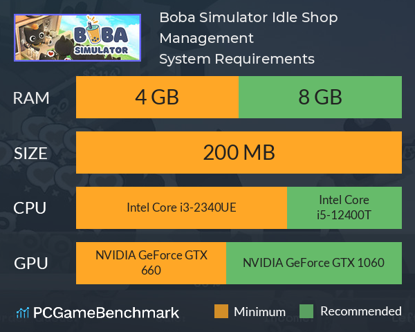 Boba Simulator: Idle Shop Management System Requirements PC Graph - Can I Run Boba Simulator: Idle Shop Management Boba Simulator: Idle Shop Management System Requirements PC Graph - Can I Run Boba Simulator: Idle Shop Management