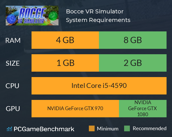 Bocce VR Simulator System Requirements PC Graph - Can I Run Bocce VR Simulator
