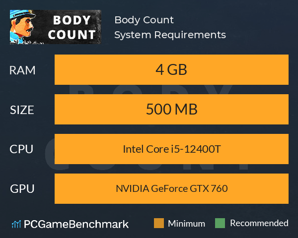 Body Count System Requirements PC Graph - Can I Run Body Count