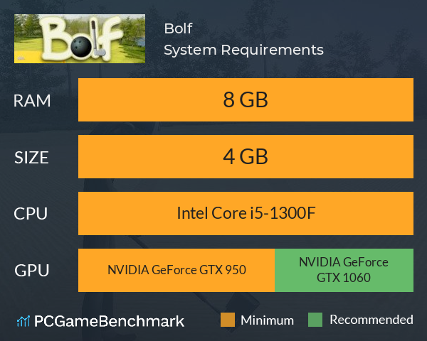 Bolf System Requirements PC Graph - Can I Run Bolf Bolf System Requirements PC Graph - Can I Run Bolf