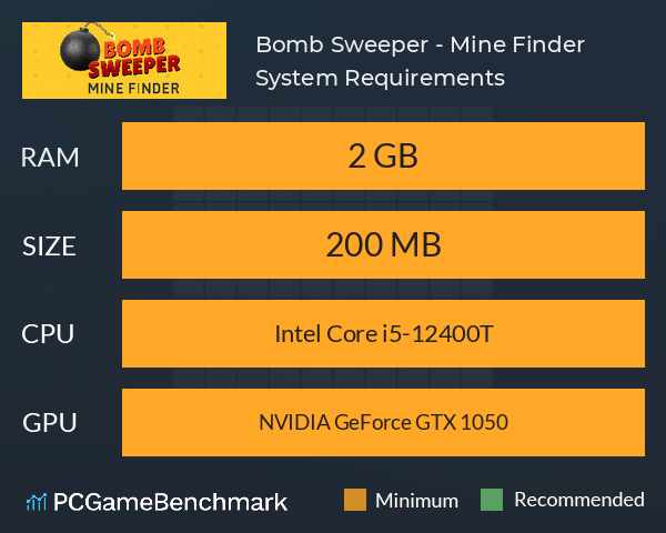 Bomb Sweeper - Mine Finder System Requirements PC Graph - Can I Run Bomb Sweeper - Mine Finder