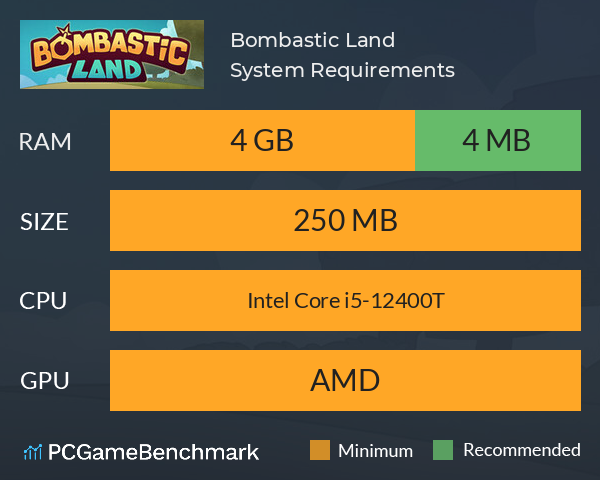 Bombastic Land System Requirements PC Graph - Can I Run Bombastic Land Bombastic Land System Requirements PC Graph - Can I Run Bombastic Land