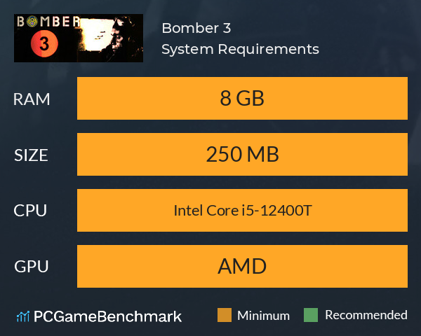 Bomber 3 System Requirements PC Graph - Can I Run Bomber 3 Bomber 3 System Requirements PC Graph - Can I Run Bomber 3