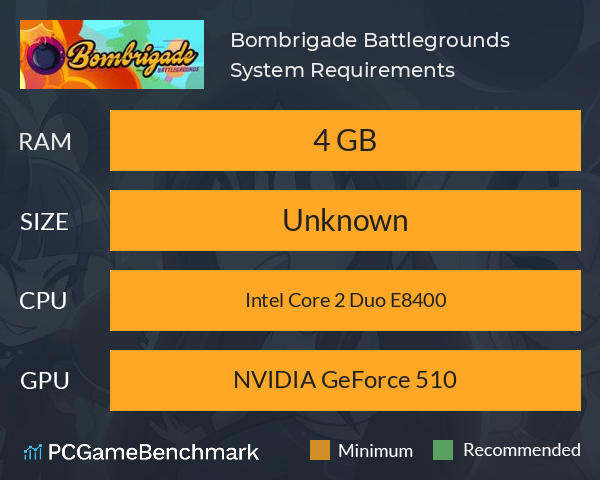 Bombrigade: Battlegrounds System Requirements PC Graph - Can I Run Bombrigade: Battlegrounds