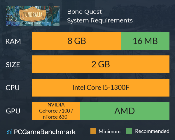 Bone Quest System Requirements PC Graph - Can I Run Bone Quest Bone Quest System Requirements PC Graph - Can I Run Bone Quest