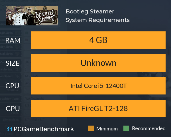 Bootleg Steamer System Requirements PC Graph - Can I Run Bootleg Steamer