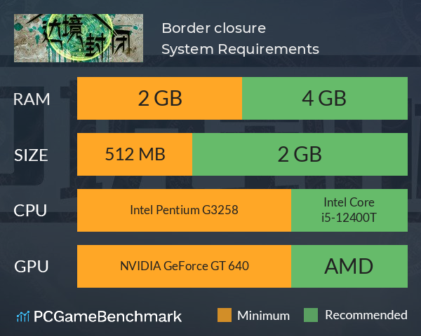 Border closure 边境封闭 System Requirements PC Graph - Can I Run Border closure 边境封闭