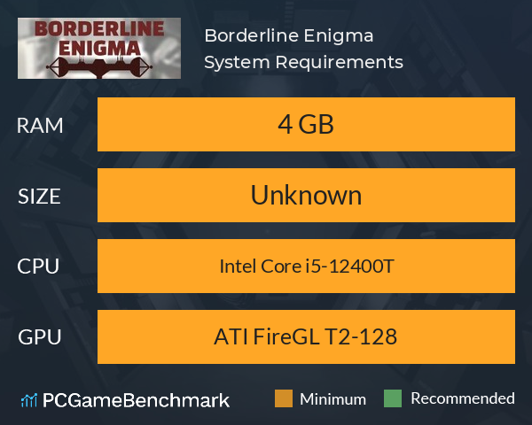 Borderline Enigma System Requirements PC Graph - Can I Run Borderline Enigma Borderline Enigma System Requirements PC Graph - Can I Run Borderline Enigma