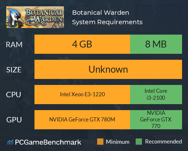 Botanical Warden System Requirements PC Graph - Can I Run Botanical Warden Botanical Warden System Requirements PC Graph - Can I Run Botanical Warden