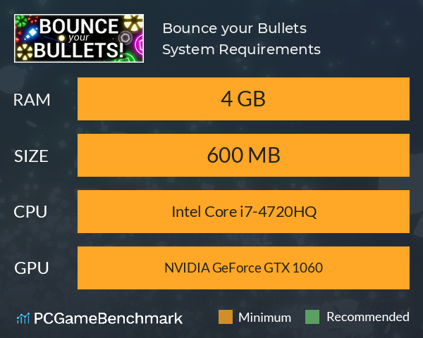 Bounce your Bullets! System Requirements PC Graph - Can I Run Bounce your Bullets! Bounce your Bullets! System Requirements PC Graph - Can I Run Bounce your Bullets!
