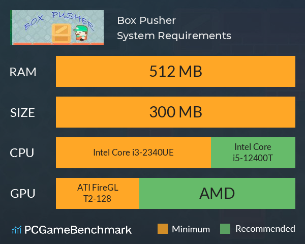 Box Pusher System Requirements PC Graph - Can I Run Box Pusher Box Pusher System Requirements PC Graph - Can I Run Box Pusher