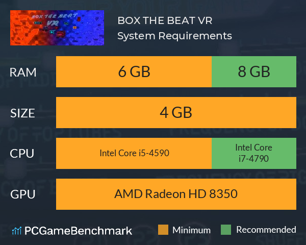 BOX THE BEAT VR System Requirements PC Graph - Can I Run BOX THE BEAT VR