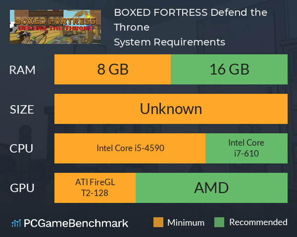 BOXED FORTRESS: Defend the Throne System Requirements PC Graph - Can I Run BOXED FORTRESS: Defend the Throne BOXED FORTRESS: Defend the Throne System Requirements PC Graph - Can I Run BOXED FORTRESS: Defend the Throne