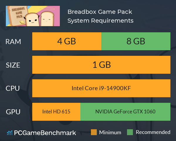 Breadbox Game Pack System Requirements PC Graph - Can I Run Breadbox Game Pack Breadbox Game Pack System Requirements PC Graph - Can I Run Breadbox Game Pack