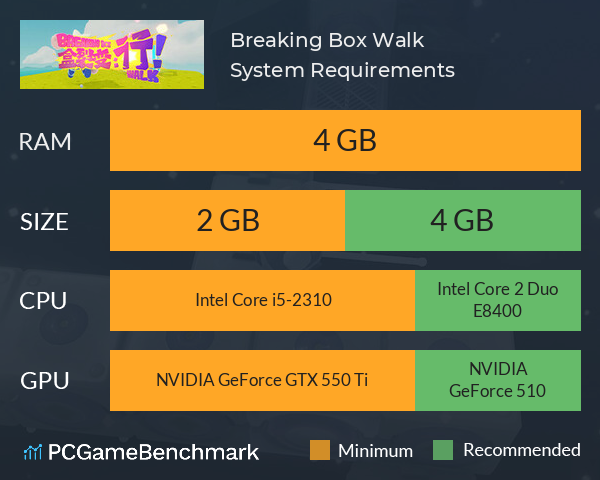 Breaking Box: Walk! System Requirements PC Graph - Can I Run Breaking Box: Walk!