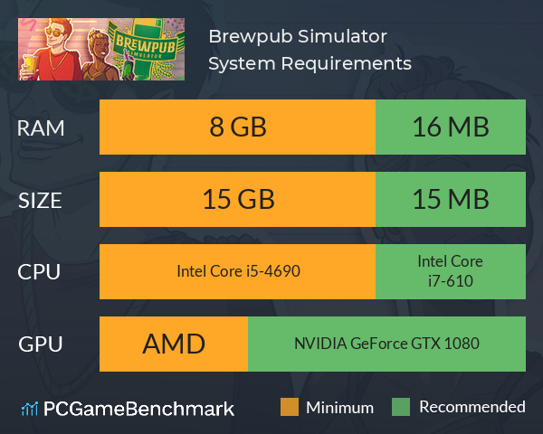 Brewpub Simulator System Requirements PC Graph - Can I Run Brewpub Simulator