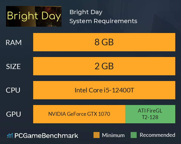 Bright Day System Requirements PC Graph - Can I Run Bright Day Bright Day System Requirements PC Graph - Can I Run Bright Day