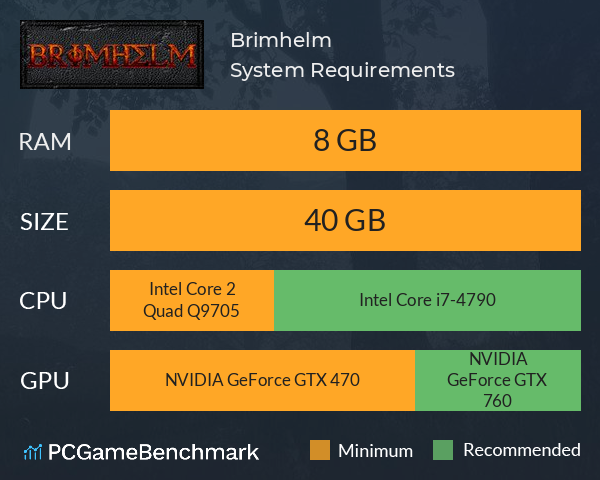 Brimhelm System Requirements PC Graph - Can I Run Brimhelm Brimhelm System Requirements PC Graph - Can I Run Brimhelm