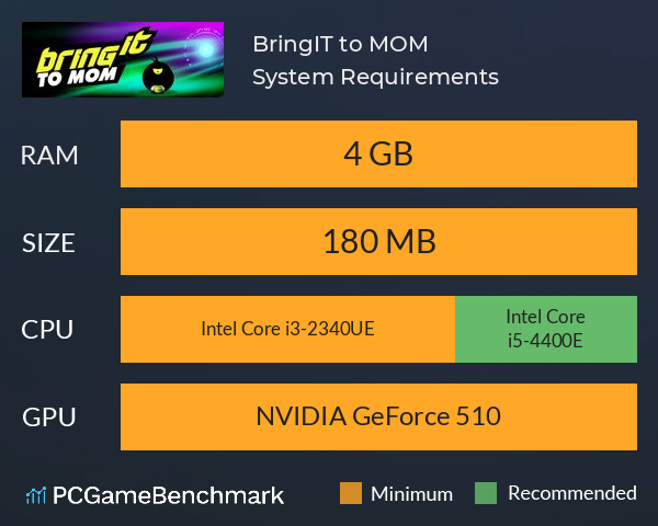 BringIT to MOM System Requirements PC Graph - Can I Run BringIT to MOM BringIT to MOM System Requirements PC Graph - Can I Run BringIT to MOM