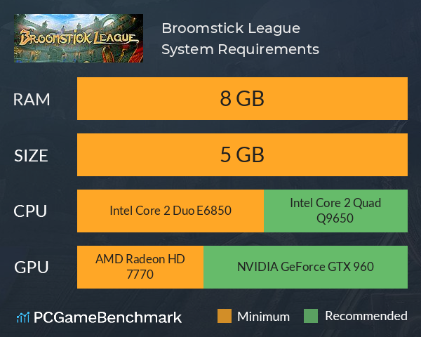 Broomstick League System Requirements PC Graph - Can I Run Broomstick League