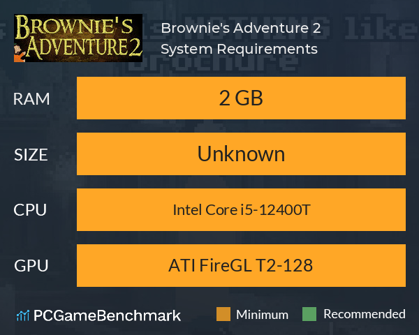 Brownie's Adventure 2 System Requirements PC Graph - Can I Run Brownie's Adventure 2 Brownie's Adventure 2 System Requirements PC Graph - Can I Run Brownie's Adventure 2