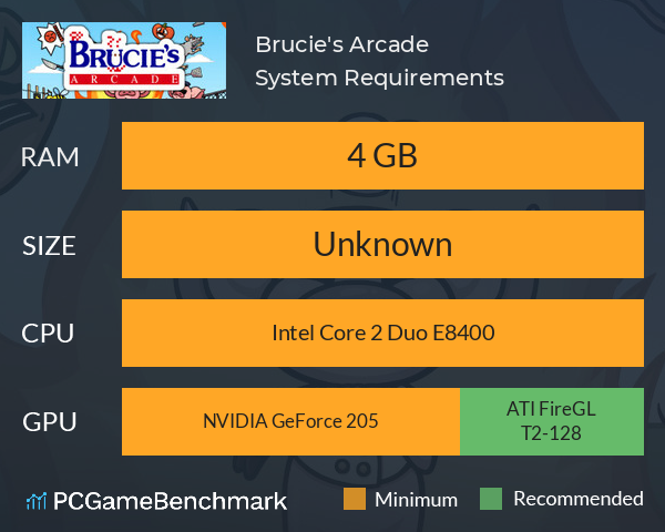 Brucie's Arcade System Requirements PC Graph - Can I Run Brucie's Arcade Brucie's Arcade System Requirements PC Graph - Can I Run Brucie's Arcade