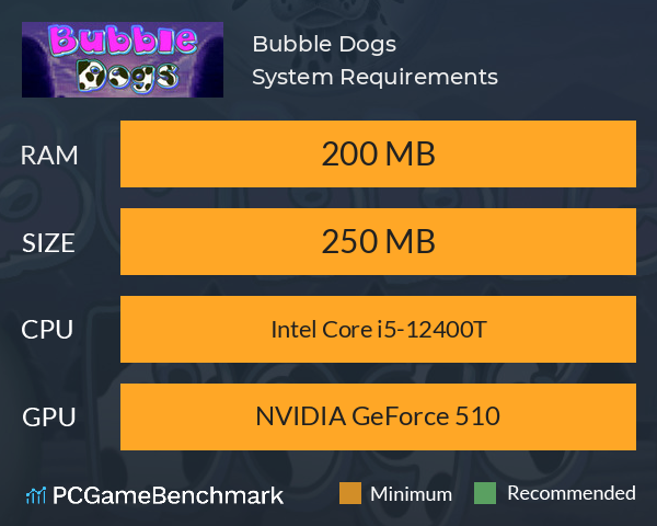 Bubble Dogs System Requirements PC Graph - Can I Run Bubble Dogs Bubble Dogs System Requirements PC Graph - Can I Run Bubble Dogs
